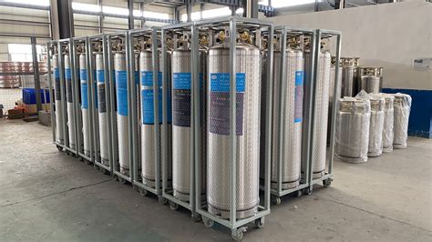 L Bar Horizontal Cryogenic Gas Cylinder Size Large Liquid Oxygen