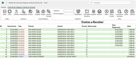 Planilha de Controle de Aluguel e Venda de Imóveis Excel Guia do Excel