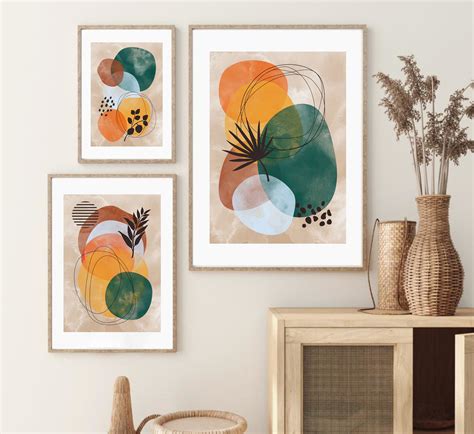 Abstract Wall Art Abstract Printable Wall Art Set of 3 - Etsy UK