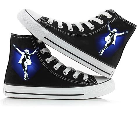 Michael Jackson Shoes High top Canvas Shoes Sneakers Sports Shoes Gifts ...