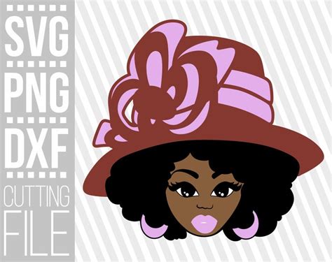 Amazing Black Woman With Hat Svg Melanin Afro Girl Svg Etsy