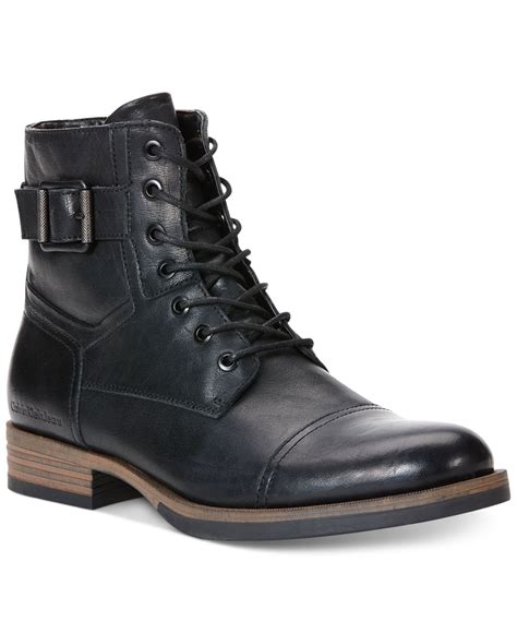 Lyst Calvin Klein Jeans Roberts Leather Boots In Black For Men