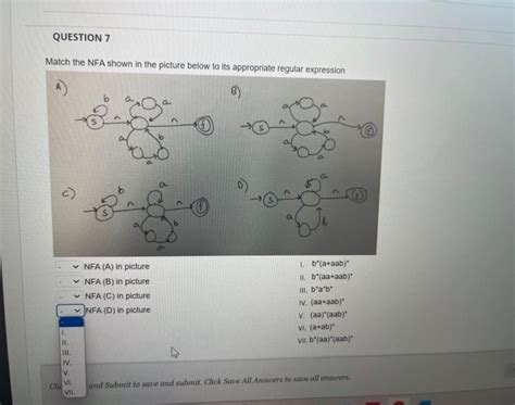 Solved Match The Nfa Shown In The Picture Below To Its