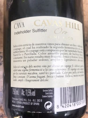 Cavas Hill Cava Oro Semi Seco Vivino