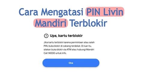 PIN Livin Mandiri Terblokir Begini Cara Mengatasinya