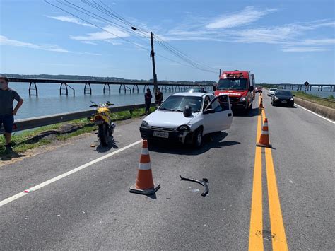 Acidente Entre Moto E Carro Deixa Uma Pessoa Ferida Em Laguna Sulinfoco