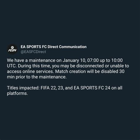 FC 24 Manutenzione Server EA Status E Segnalazione Problemi