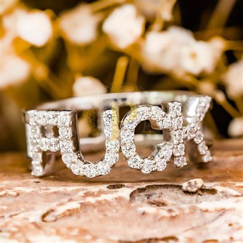 Fuck Ring Diamond Etsy