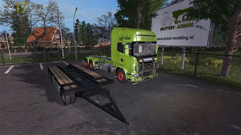 Scania V Hooklift With Rail Trailer V Fs Mods