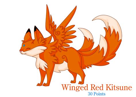 Adopted Winged Red Kitsune By Mythka On Deviantart