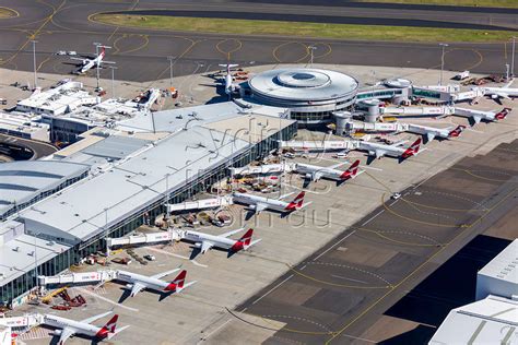 Aerial Stock Image Qantas Domestic Terminal