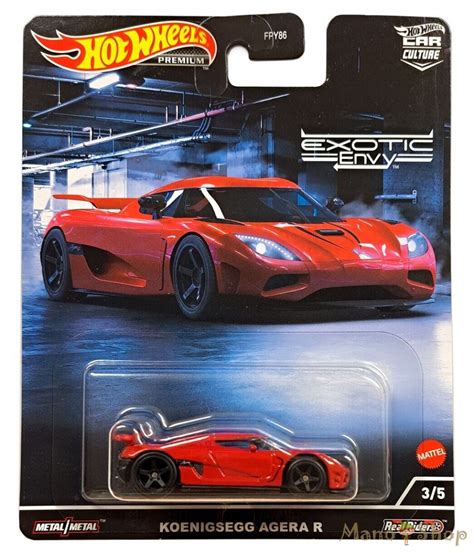 Hot Wheels Premium Exotic Envy Koenigseeg Agera R Man