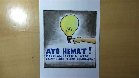 Cara Membuat Poster Hemat Energi Listrik Ilustrasi