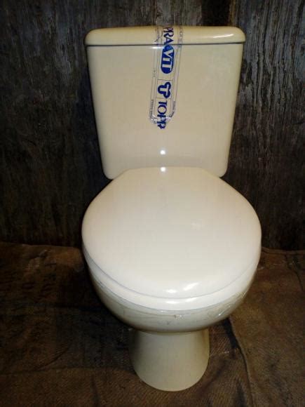 Champagne Colour Close Coupled Toilet Pan Cistern Fittings Seat