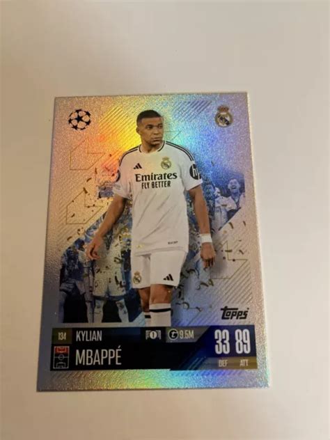 Topps Match Attax Ucl Kylian Mbappe Foil Real Madrid Eur