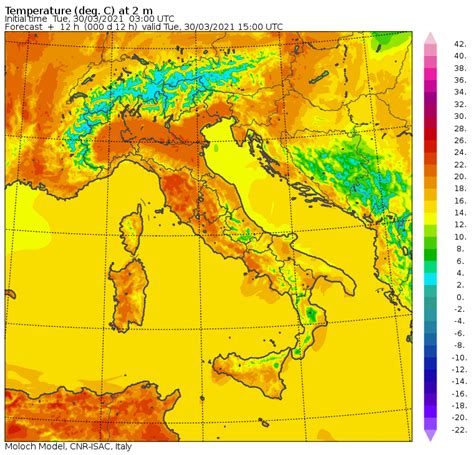 Meteo Le Temperature Massime Di Oggi In Italia