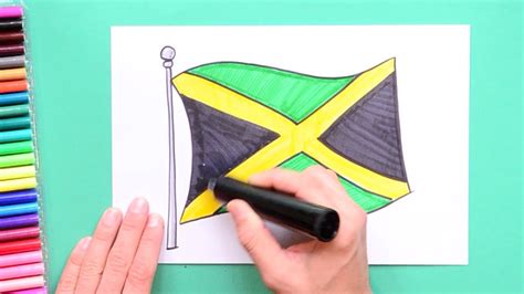 Aprende A Dibujar La Bandera De Jamaica Learn To Draw The Flag Of ...