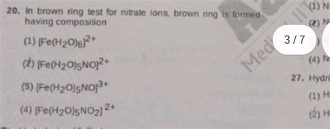 20 In Brown Ring Test For Nitrate Ions Brown StudyX