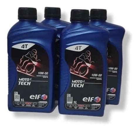 Kit 4 Litros Oleo Moto Elf 10w50 Sintetico Alta Cilindrada Frete grátis