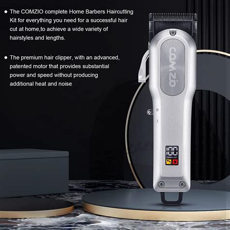 Comzio Professional Cordless Hair Clippers For Men Rechargeable Beard