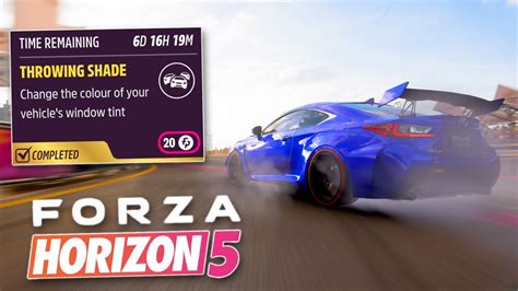 Forza Horizon Daily Challenge Throwing Shade Change The Colour Of