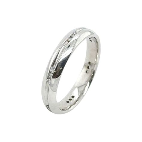 0 07ct 18 Round Diamonds Classic Court Shape Wedding Band In 18ct White