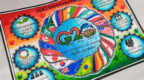 G20 Drawing | G20 Poster | G20 India Logo Drawing | Poster On G20 | One ...