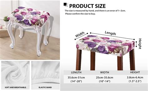 Amazon Luarisgur Bar Stools Covers Set Of Daisy Wood Print