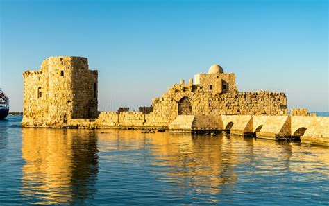 Castelo Do Mar De Sidon Em L Bano Imagem De Stock Imagem De Pedra