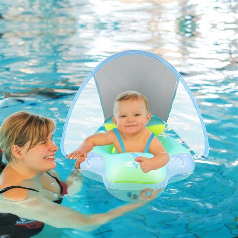 Flotador Inflable De Piscina Para Beb Con Toldo Upf Flotador De