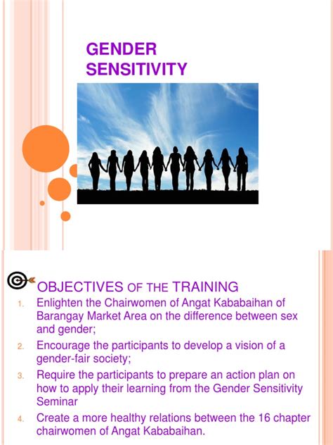 Gender Sensitivity Module Pdf Gender Role Gender Equality