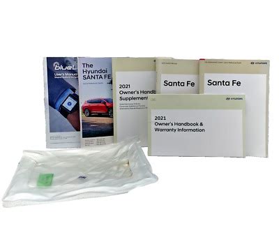 Hyundai Santa Fe Owners Manual W Supplemental Booklets Storage