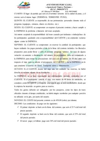 Cusco Contrato Borrador Pdf