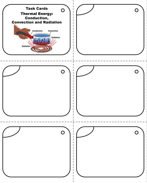 2thermal Energy Task Cards Activity Convection Conductionand Radiation 2 Task Cards Thermal