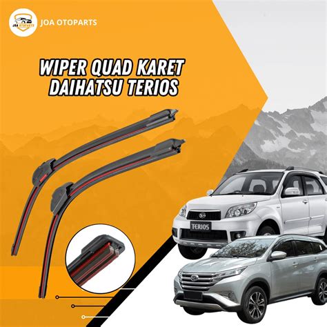 Jual Wiper Quad Karet Lapis Karet Daihatsu Terios All New Terios