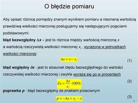 Niepewno Ci Pomiarowe Cz I Ppt Pobierz