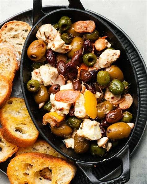 Roasted Olives With Feta Garlic And Citrus Lindsey Eats