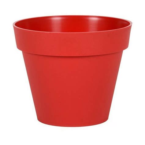 EDA Pot de fleur rond Toscane Ø 30 x H 26 cm 10 L Rouge rubis