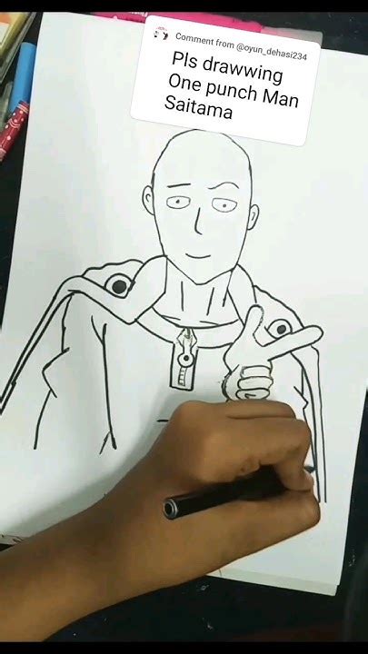 How To Draw One Punch Man Saitama⚡😗🥷foryou Trending Anime Drawing Onepunchmanshorts 💫💗🥷