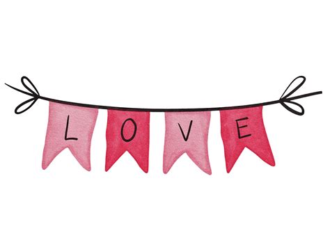 cute love banner illustration 16618281 PNG