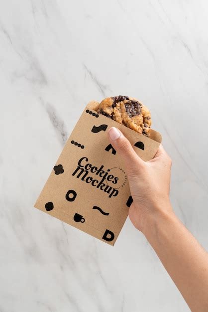 Premium PSD | Cookie packaging design mockup