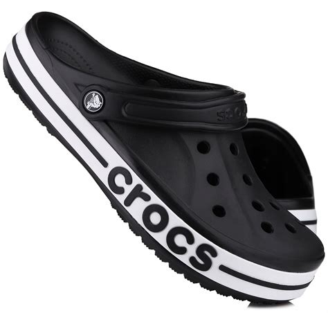 Klapki M Skie Chodaki Crocs Bayaband Black White Allegro Pl