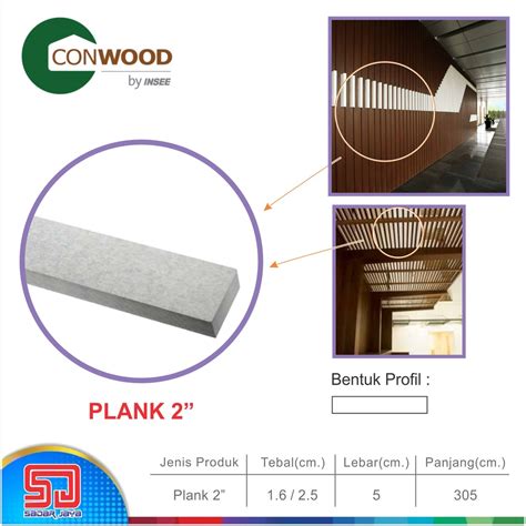 Jual Conwood Plank 2 Lebar 5cm Wall Decorative Dinding Luar Panel