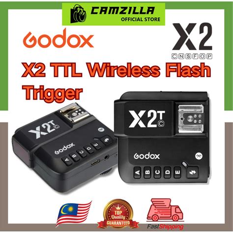 Godox X2T 2 4 GHz TTL Wireless Flash Trigger For Canon Nikon Sony