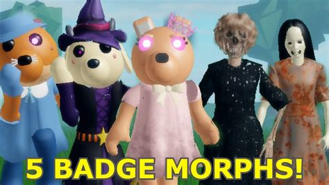 How To Get 5 APRP BADGE MORPHS SKINS In THE PIGGY BATTLE Roblox