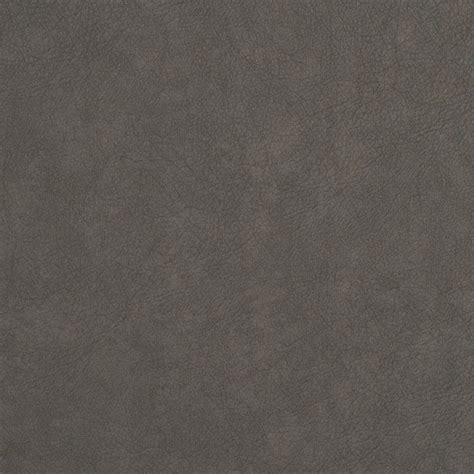 Meteor Grey Solid Texture Plain Faux Leather Upholstery Fabric By The