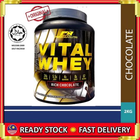 Fitness And Health Food FREE SHIPPING Vital Whey 2kg Jakim Halal 24g