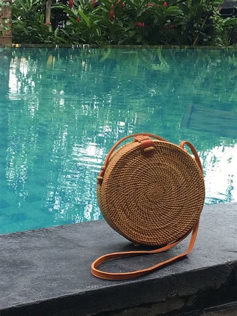 Round Bag Round Rattan Bag Bali Rattan Bag Ata Bag Medium Rattan Bag