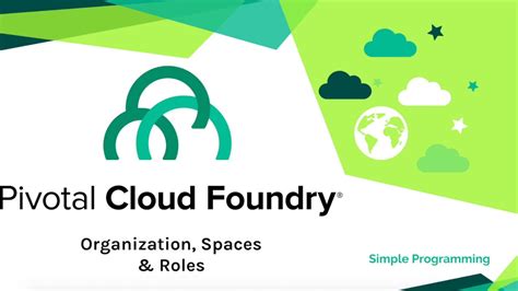 Pivotal Cloud Foundry Organization Spaces Roles Simple