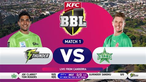 Sydney Thunder Vs Melbourne Stars Stars Inning 1st Match Syt Vs Mls